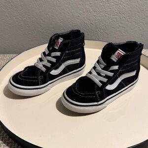 Vans Kids Black and White High-Top Sneakers